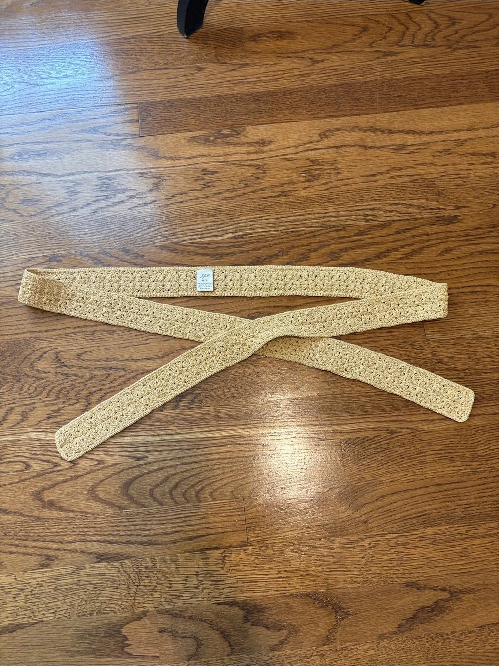 J. Jill Gold Knit Tie Belt